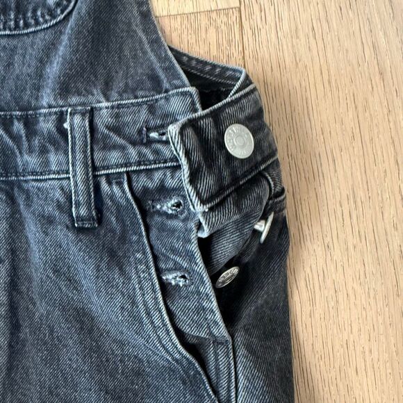 $110 Madewell Black denim short overalls size XS m11 - Picture 3 of 5